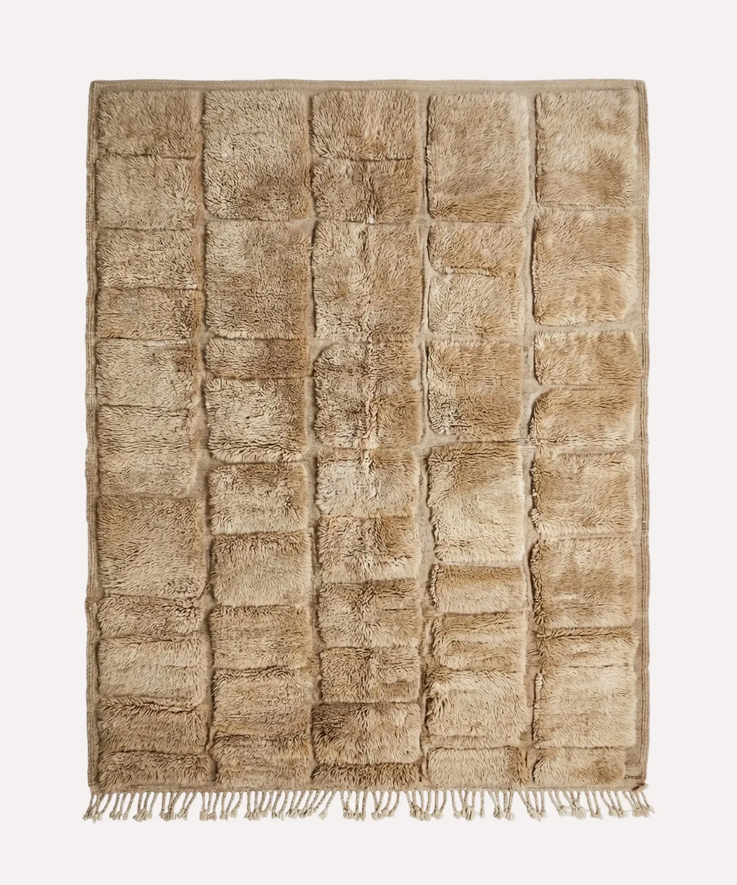 Golden Grid - Moroccan Beni Ouarain rug