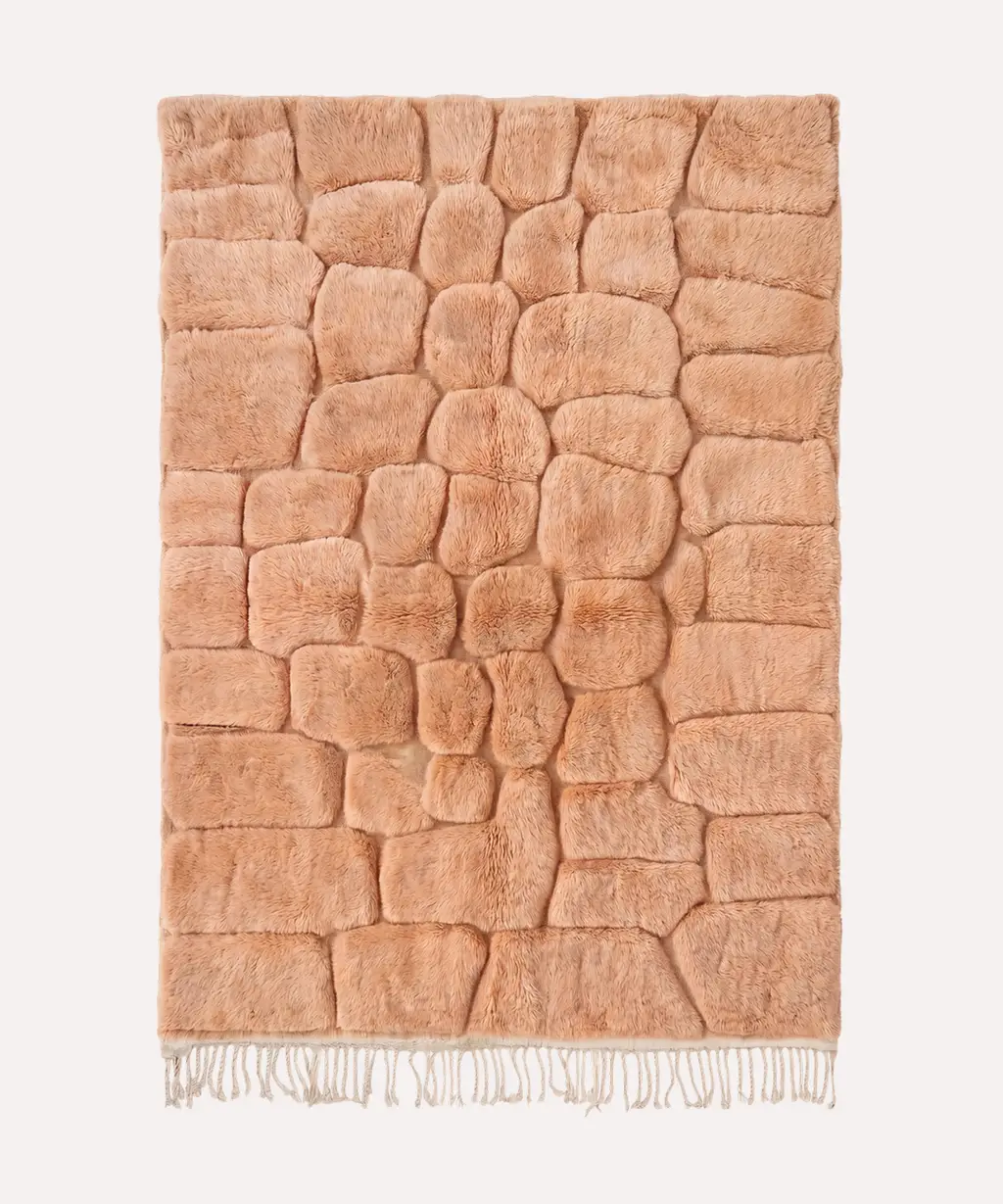 Golden Grid - Moroccan Beni Ouarain rug