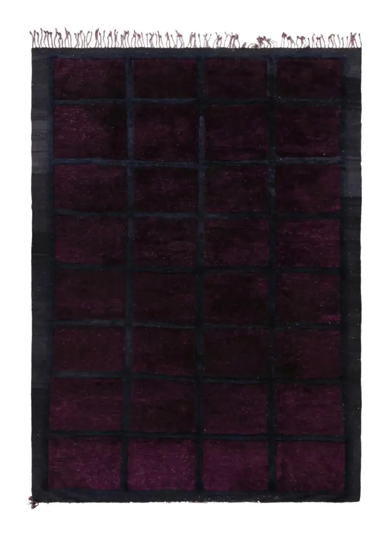 BORDEAUX GRID - Moroccan Beni Ouarain rug
